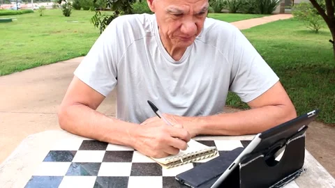 Writing on Tablet Stock Footage 169890521