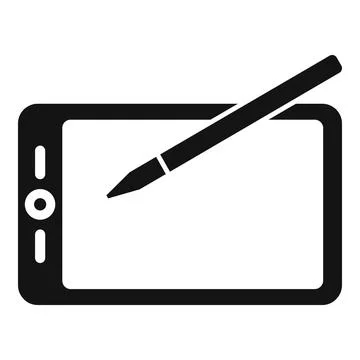 Writing tablet icon simple vector. Write text Illustrazione stock