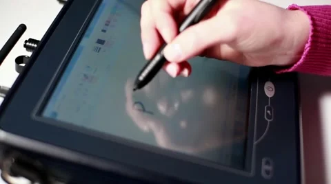 Writing on Tablet PC - Project Plan Video stock 10902599