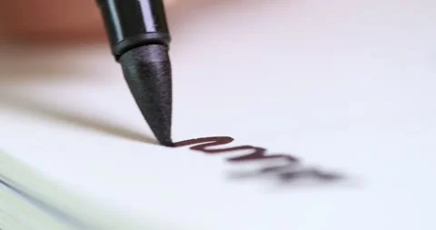 Writing techniques and tips home office tutorial indoor close-up creative Vídeos de archivo 312928711