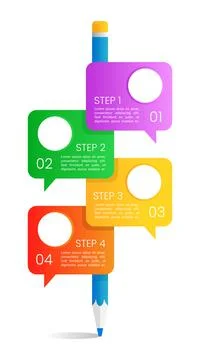 Writing test for language learning infographic chart design template Stockillustratie