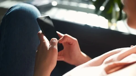 Writing A Text Message On Smartphone Stock Footage 81661898