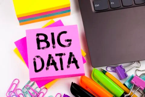 Writing text showing Big Data made in the office with surroundings such as la 写真素材