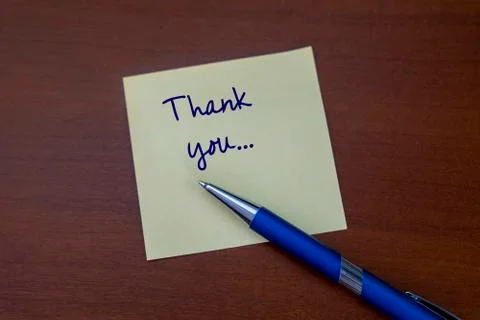 Writing a Thank You Note Stock Photos