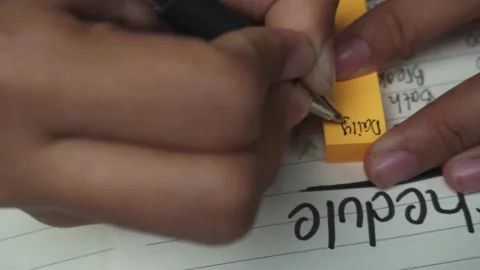 Writing title on border sticker or label for book Stock Footage 276826757