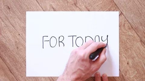 Writing For Today with left hand Vídeo Stock 94440366