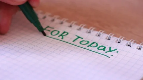 Writing For Today. Making checklist Stock Footage 85463920