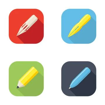 Writing tools icon Stock Illustration