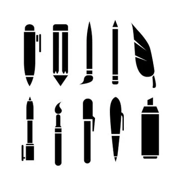 Writing tools Illustrazione stock