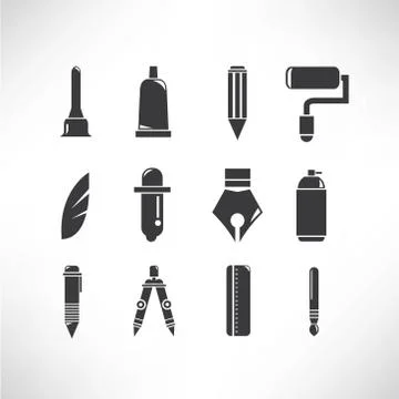 Writing tools Stock Illustration