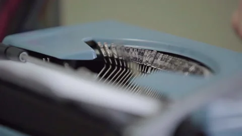 Writing On Typewriter Stock Footage 150459409