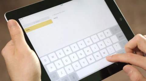 Writing Typing Message On ipad Tablet Stock Footage 33792021