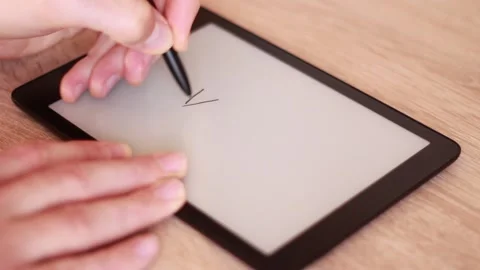 Writing VIRUS on Electronic tablet Stock Footage 166210066