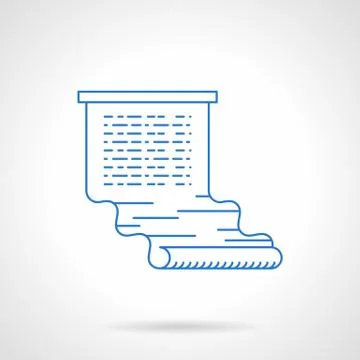 Writing web articles flat blue line vector icon Stock Illustration