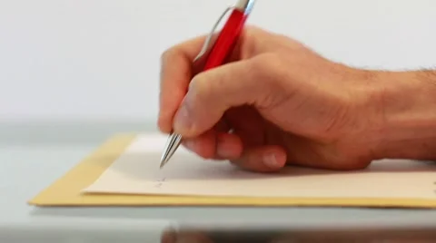 Writing on a white foil Video stock 10597168