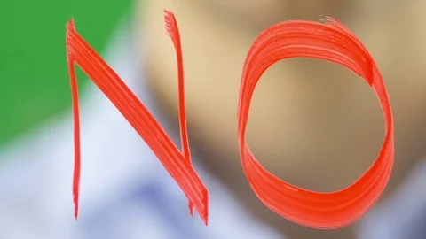 Writing the word NO Stock Footage 73070014