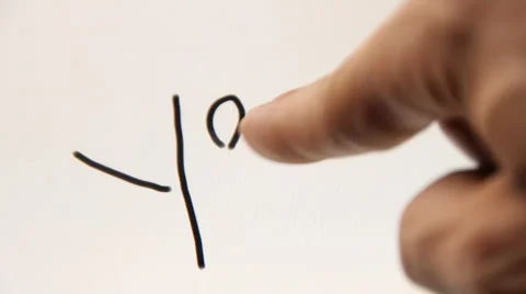 Writing "yes" on a touch screen tablet computer. (2) Stock-Footage 2975890