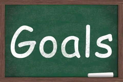 Writing your goals Stock Illustration