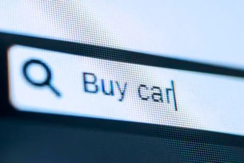 Written Buy Car text on the browser tab Stock Illustration
