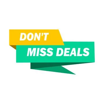 Written do not miss deals, advertising text Stock Illustration