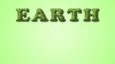 Written Earth on a green background. Text Earth Stock Illustration