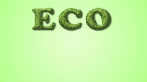 Written Eco on a green background. Text Eco Stock Illustration