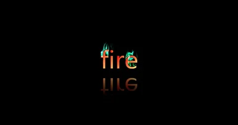 Written fire animation Stock Footage 128700200