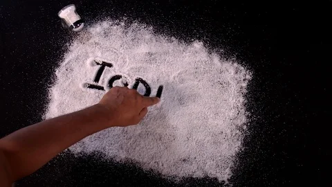 Written Salt Iodized Stock Footage 123257537