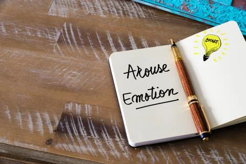 Written text AROUSE EMOTION Stock Photos