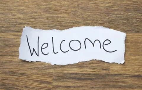 Written welcome 스톡 사진