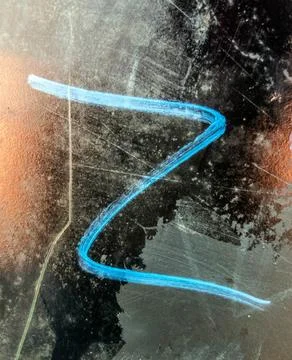 Written Wording in Distressed State Typography Found Letter Z Stock Photos