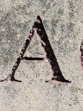 Written Wording in Distressed State Typography Found Ransom Letter A Stock Photos