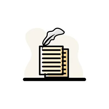 Writting Icon Conceptual Vector Illustration Design Stock Illustration