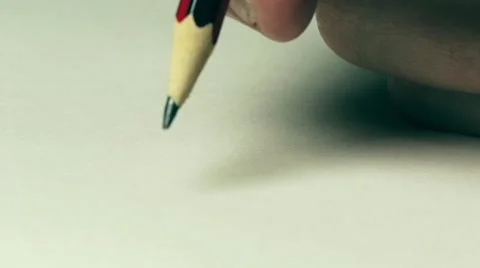 Writting letter with a pencil Stock Footage 68375232