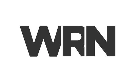 WRN logo design template with strong and modern bold text. Initial based ve.. 库存插图