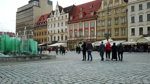 Wroclaw is a city on the Oder River in western Poland. Stock Footage 130487333