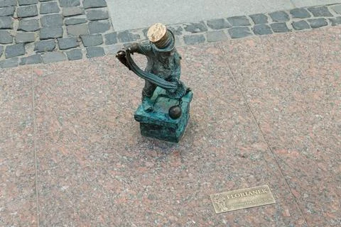 Wroclaw dwarf Florianek Stock Photos