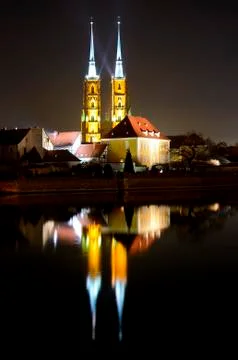 Wroclaw at night Stock Photos
