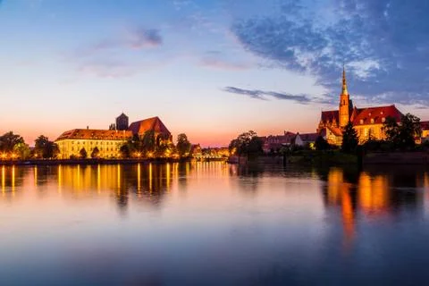 Wroclaw at night Foto stock