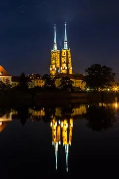 Wroclaw at night Foto stock