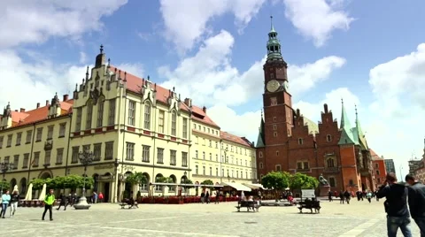 Wroclaw old town footage. Vídeo Stock 63873449