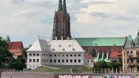 Wroclaw, Poland – 2024, May 31: View Of Wroclaw's Historic City Center Stock Footage 277191027