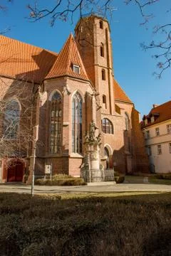 Wroclaw, Poland - March 9, 2018: Wroclaw Old Town historic area in the morning. Stock Photos