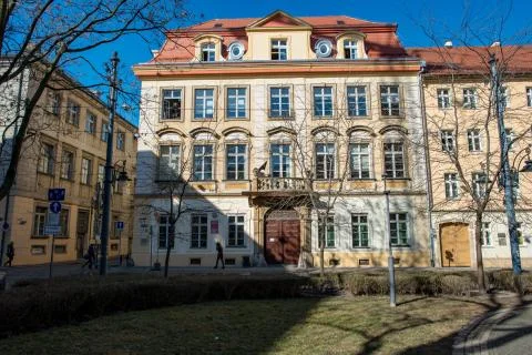 Wroclaw, Poland - March 9, 2018: Wroclaw Old Town historic area in the morning. Stock Photos