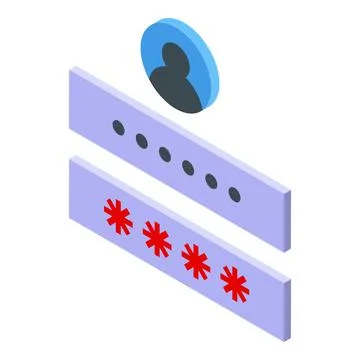 Wrong account password icon isometric vector. Login error Ilustración de archivo