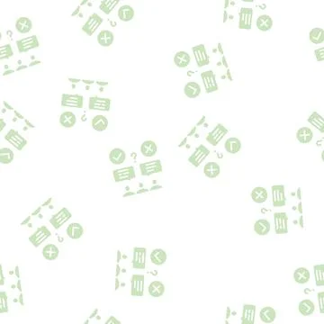 Wrong and correct opinion glyph seamless pattern Illustrazione stock
