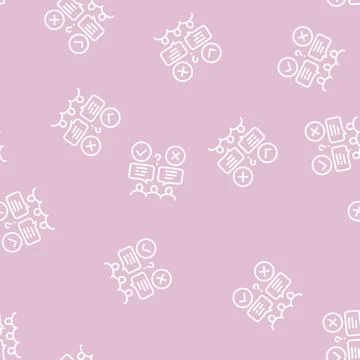 Wrong and correct opinion line seamless pattern Stock Illustration