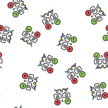 Wrong and correct opinion vector seamless pattern Stockillustratie