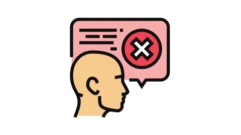 Wrong answer color icon animation Stock Footage 326098506