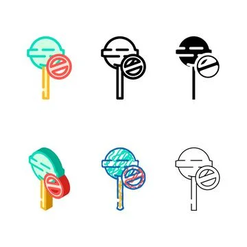 Wrong answer color icon variations vector 库存插图
